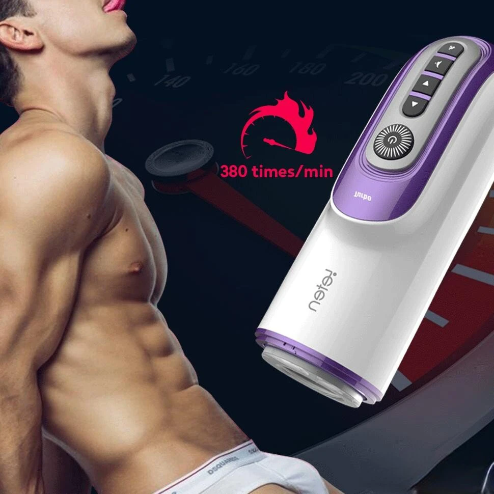 Automatinis vyriškas masturbatorius Turbo, violetinė