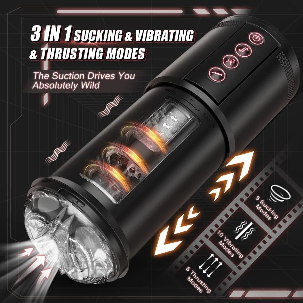 Automatinis vyrų masturbatorius 3in1