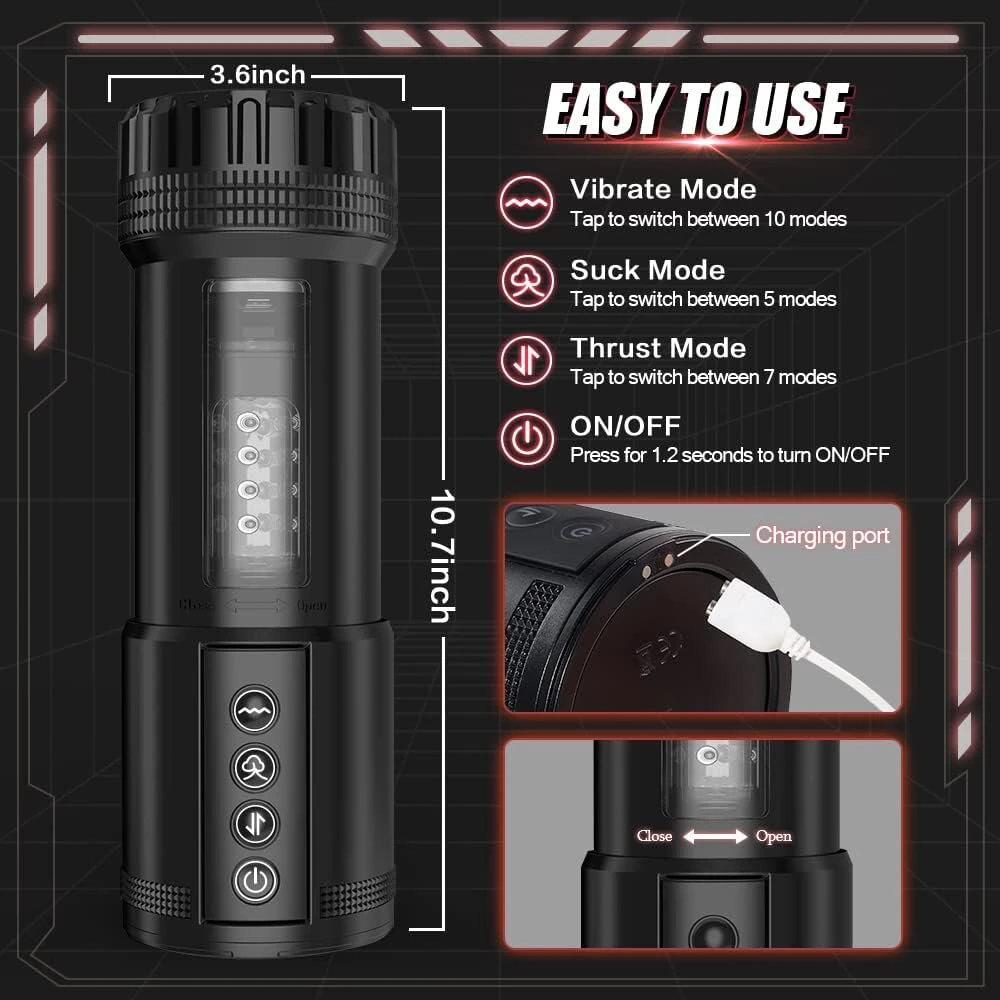 Automatinis vyrų masturbatorius 3in1