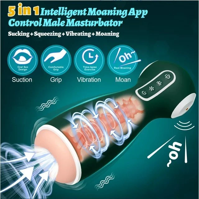 Automatinis vyrų masturbatorius + APP valdymas