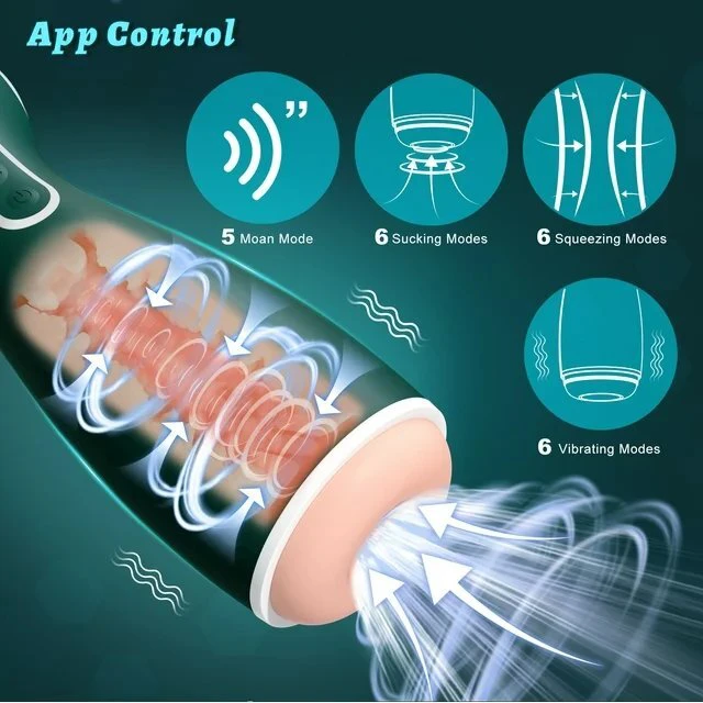 Automatinis vyrų masturbatorius + APP valdymas