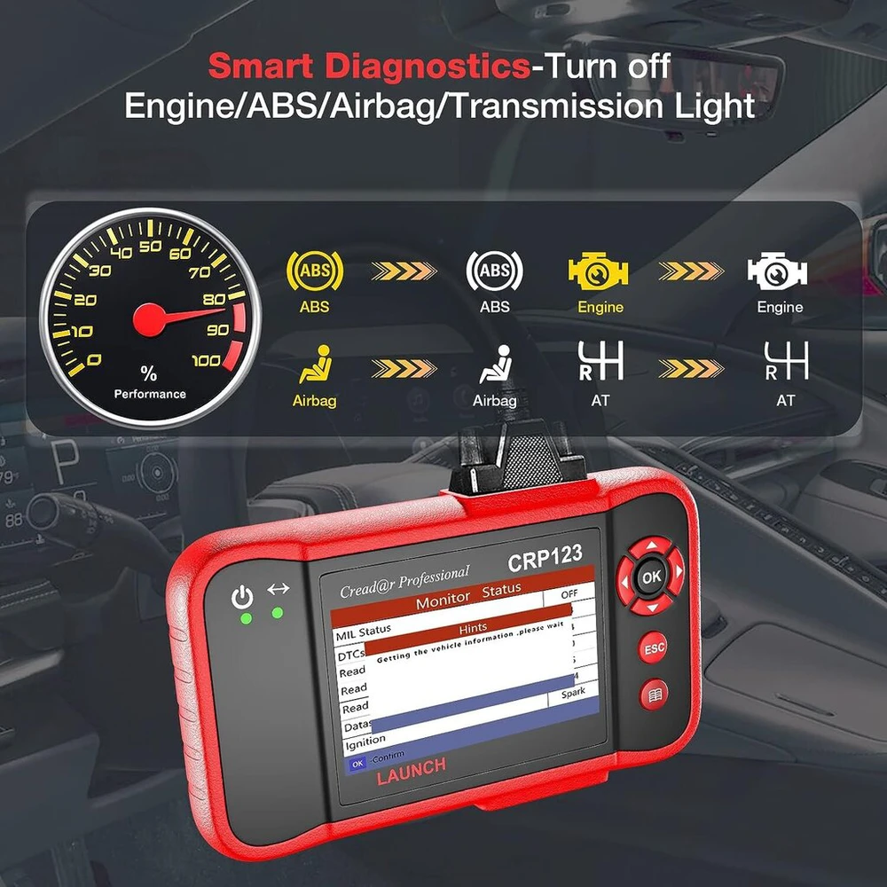 Automobilio diagnostikos prietaisas Launch CRP123 AT582, 1 vnt.