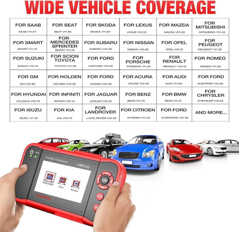 Automobilio diagnostikos prietaisas Launch CRP123 AT582, 1 vnt.
