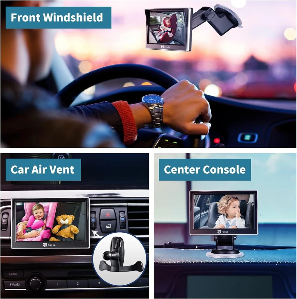 Automobilio kamera, nukreipta į galinę sėdynę