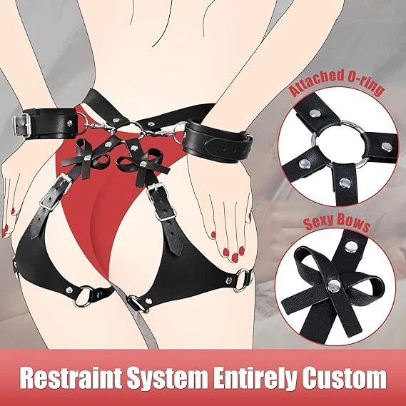 BDSM bondage sekso diržai su antrankiais