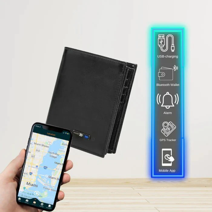 Bluetooth piniginė, SmartLB, ruda