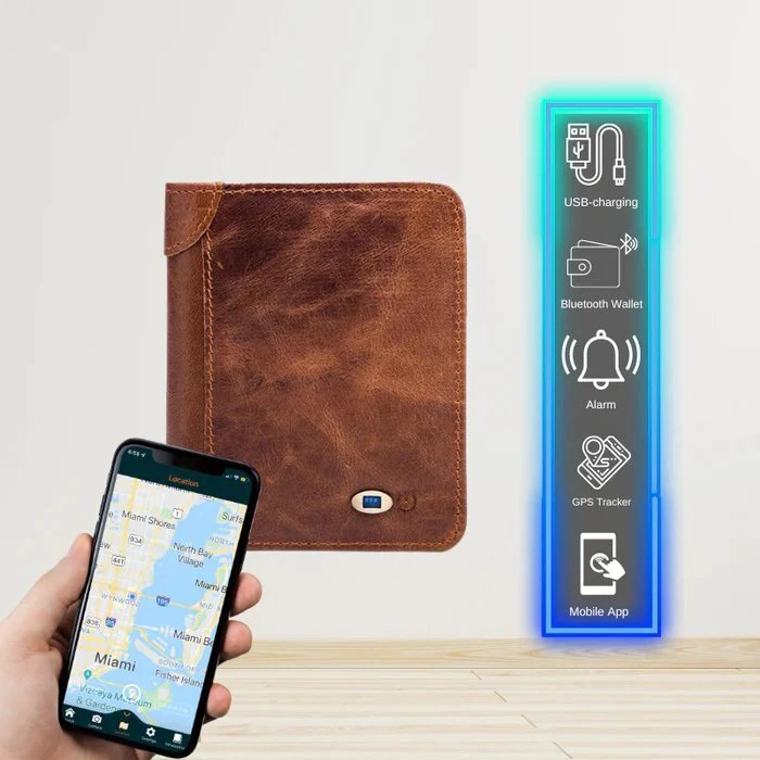 Bluetooth piniginė, SmartLb, ruda