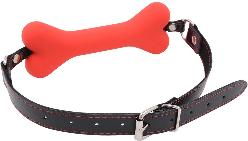 Burnos kaulas Bone Gag, raudona
