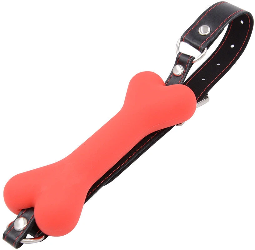 Burnos kaulas Bone Gag, raudona