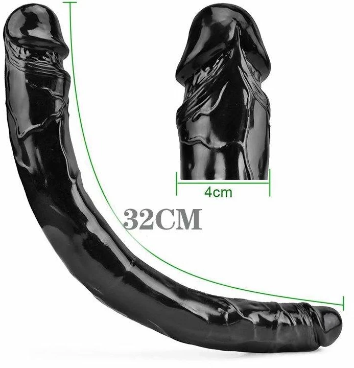 Dvipusis dildo, juoda