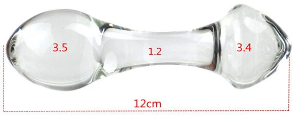 Dvipusis stiklo masažuoklis 12 cm