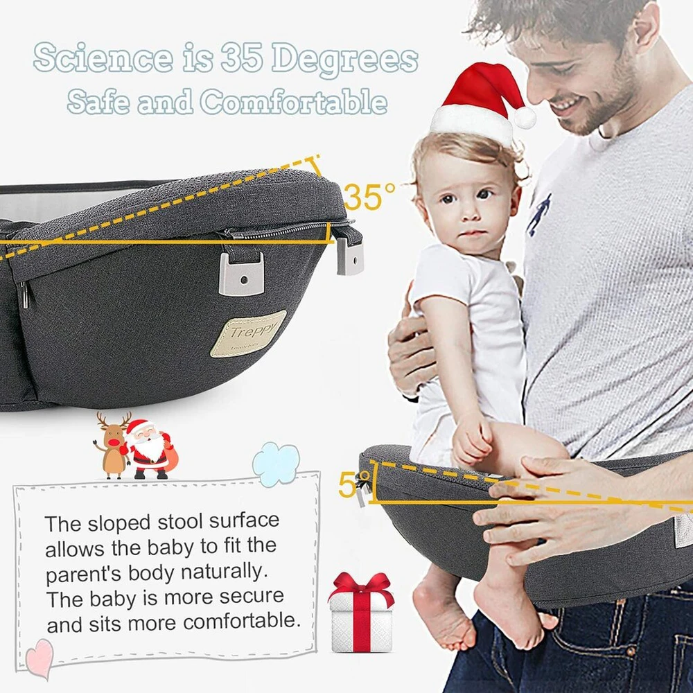 Ergonomiška nešioklė naujagimiams Treppy, pilkas