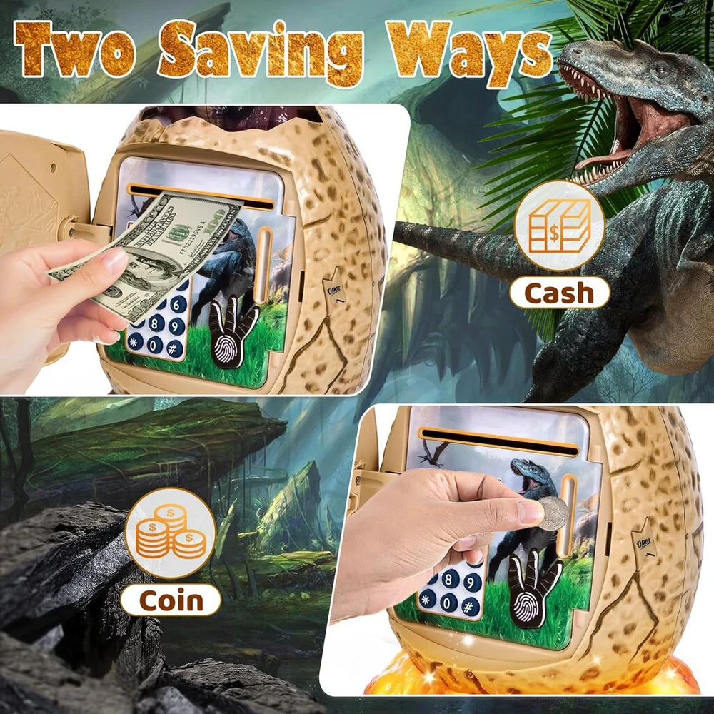 Interaktyvi taupyklė už pinigus Dinosaur Egg