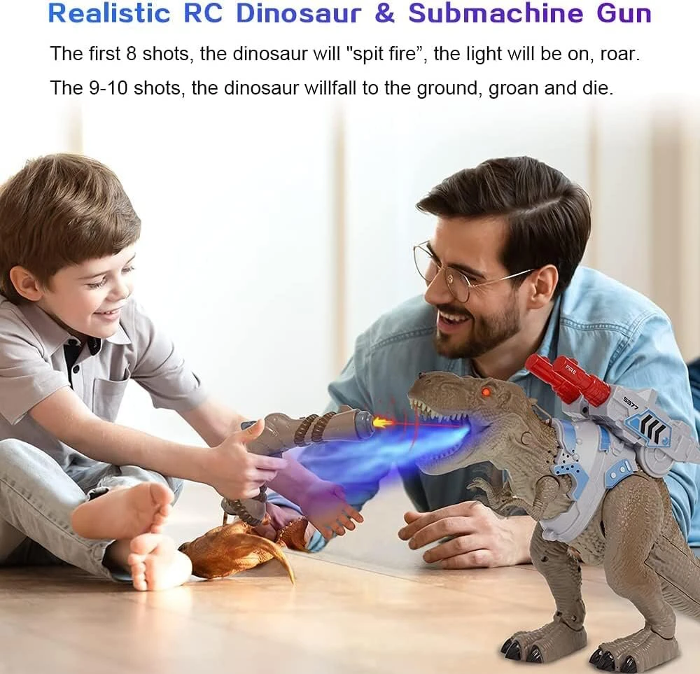 Interaktyvus dinozauras su nuotolinio valdymo pulteliu Tyrannosaurus