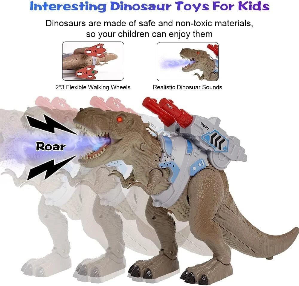 Interaktyvus dinozauras su nuotolinio valdymo pulteliu Tyrannosaurus