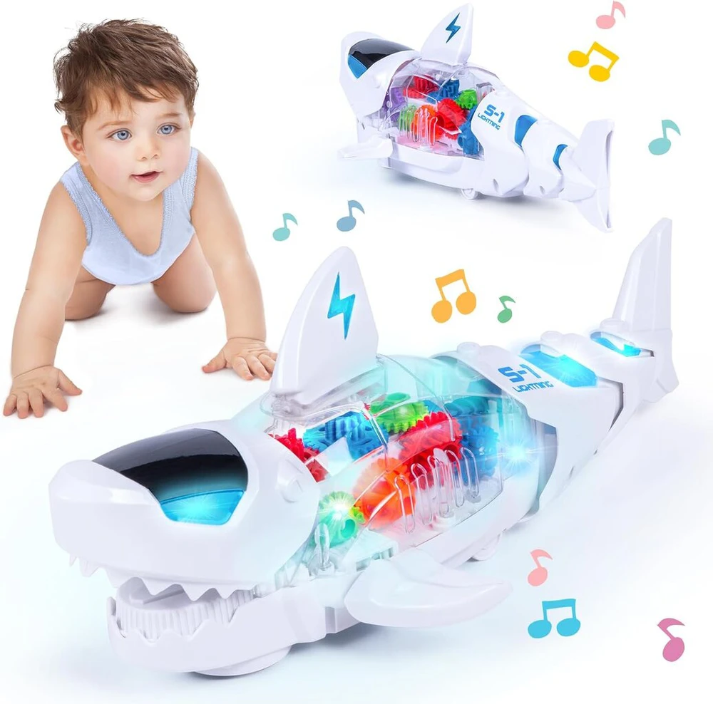 Interaktyvus muzikinis žaislas Ryklys