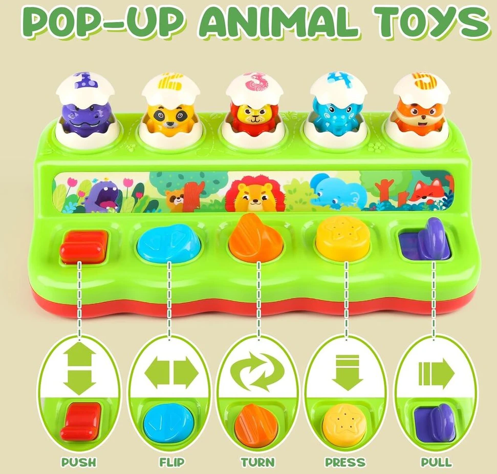 Interaktyvus žaislas kūdikiams Pop Up Animals