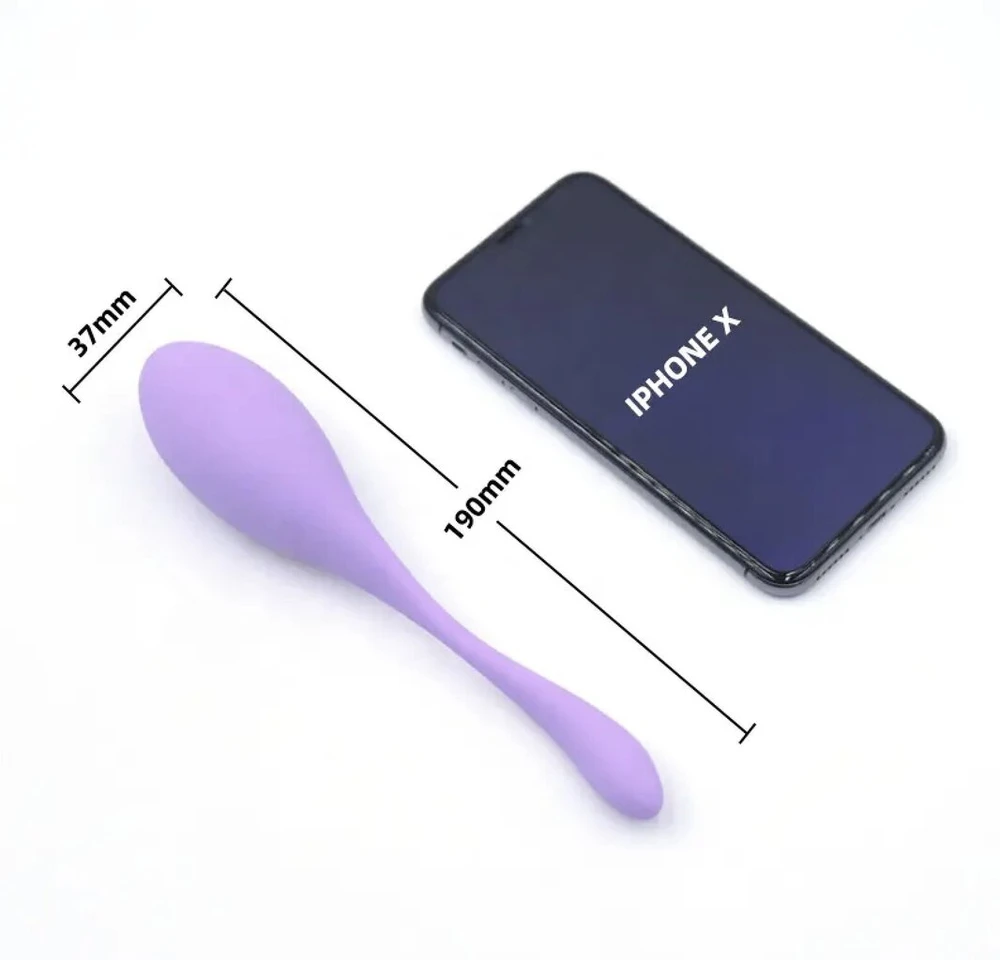 Kegelio vibratorius su programėlės valdymu, violetinis