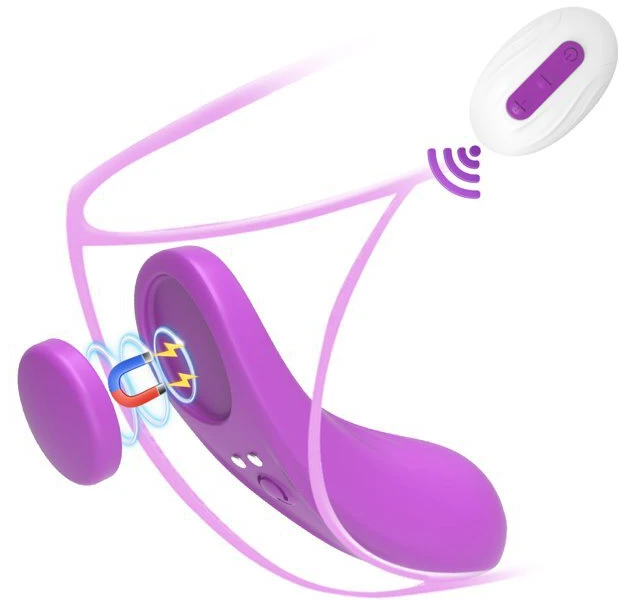 Kelnaičių vibratorius su nuotolinio valdymo pulteliu, violetinis