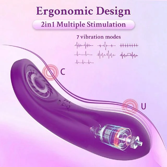 Kelnaičių vibratorius su nuotolinio valdymo pulteliu, violetinis