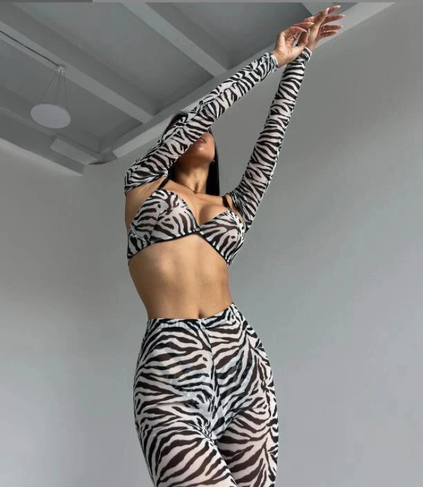 Keturių dalių apatinio trikotažo komplektas Sexy Zebra