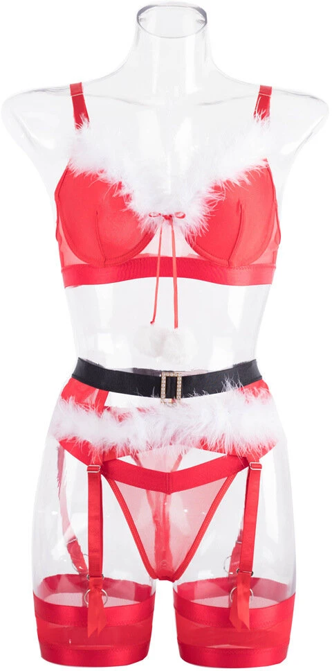 Keturių dalių apatinio trikotažo komplektas Hot Christmas XXL