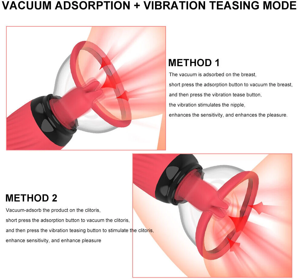 Klitoriaus ir spenelių vibratorius 3in1