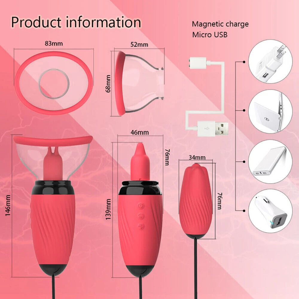 Klitoriaus ir spenelių vibratorius 3in1