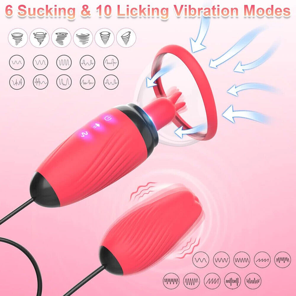 Klitoriaus ir spenelių vibratorius 3in1