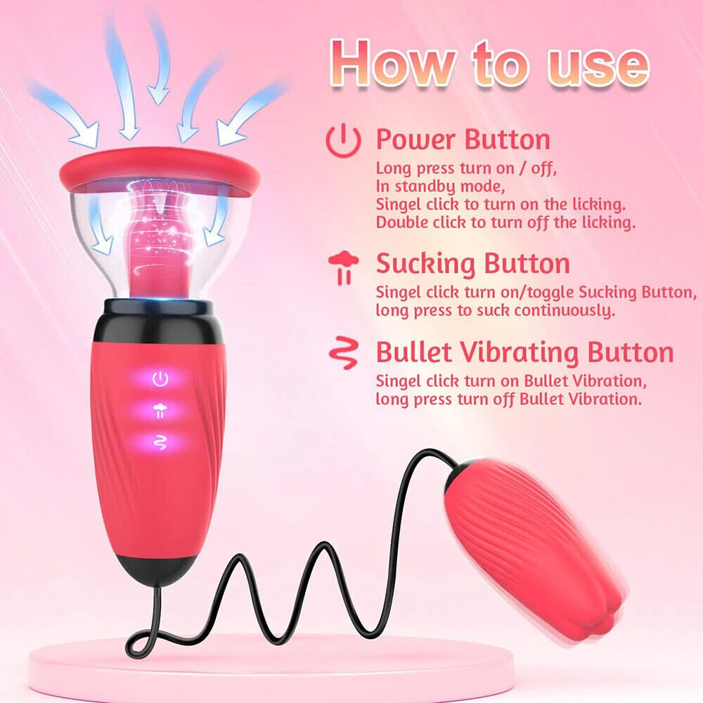 Klitoriaus ir spenelių vibratorius 3in1