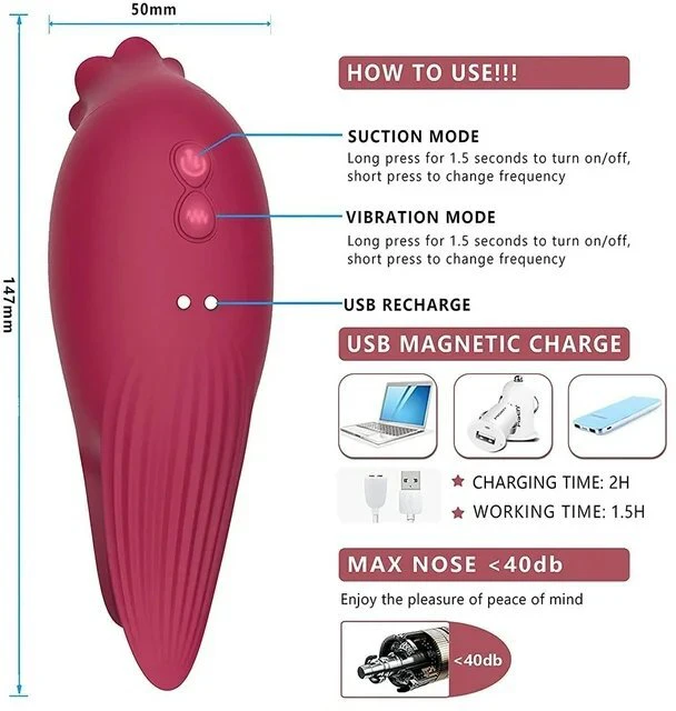 Klitorinis vibratorius 2in1