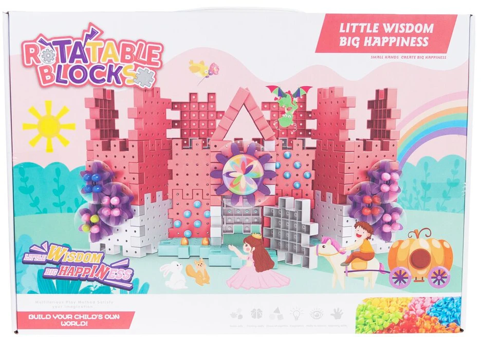 Konstrukcinis rinkinys vaikams Castle Rotatable Blocks, 268d