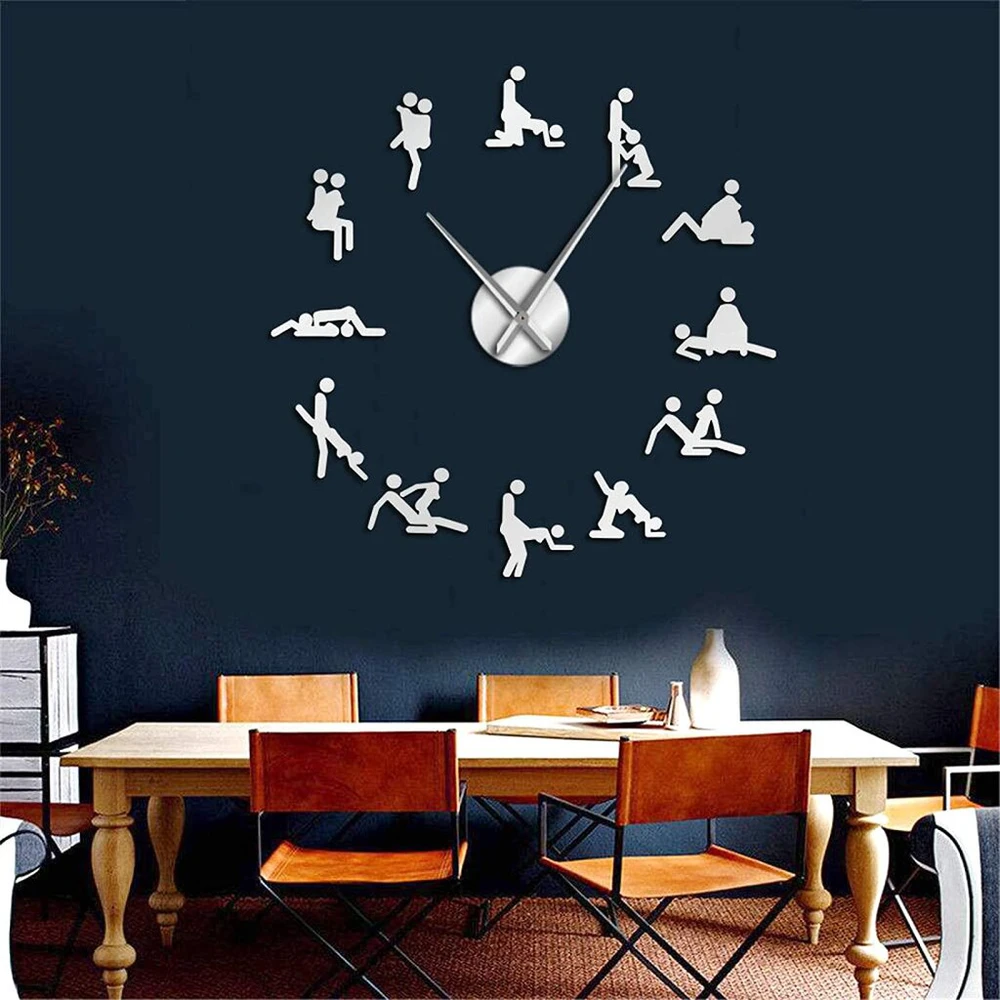 Laikrodis su sekso pozomis Kamasutra Clock