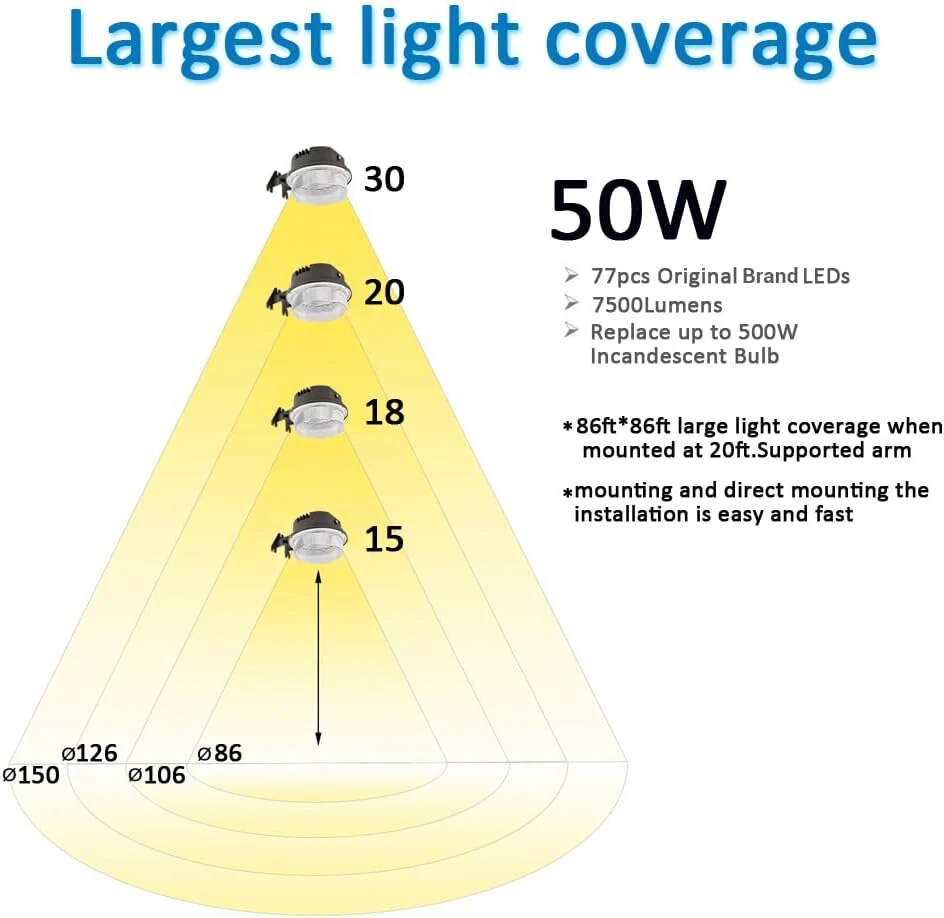 LED lemputė tvartui 50W Intertek AT745