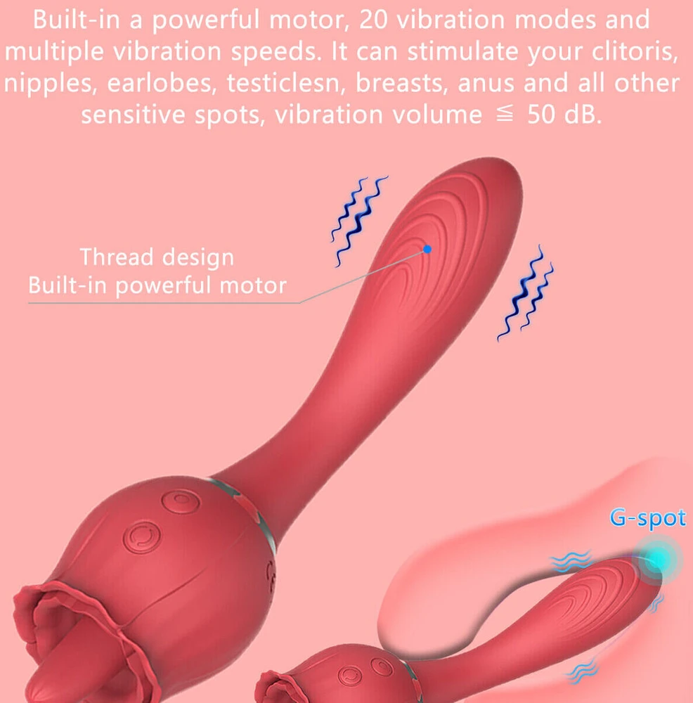 Liežuvio laižymo vibratorius 2in1