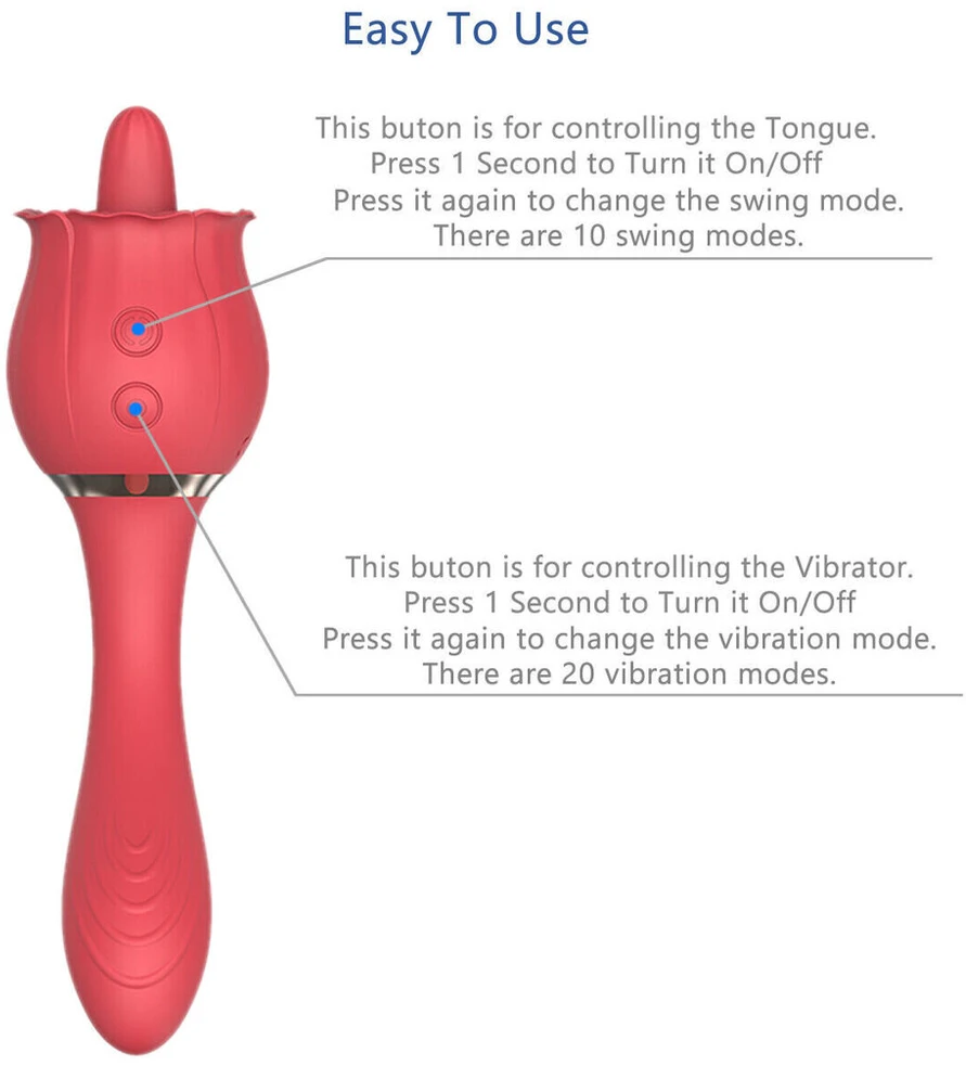 Liežuvio laižymo vibratorius 2in1