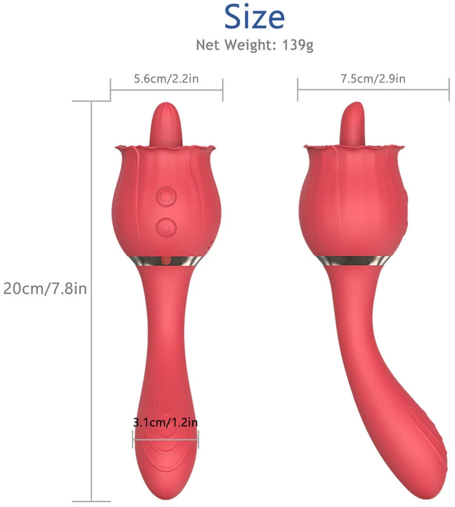 Liežuvio laižymo vibratorius 2in1