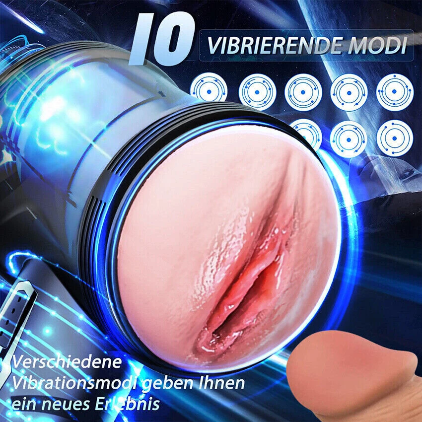 Masturbatorius Oral and Vaginal Cup, juodas
