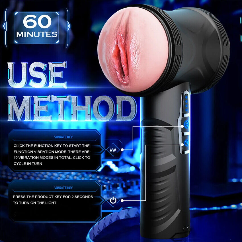 Masturbatorius Oral and Vaginal Cup, juodas