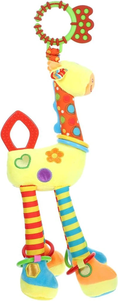 Minkštas žaislas kūdikio vežimėliui ir loveliui Giraffe