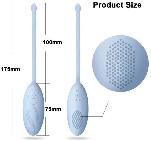 Moteriškas vibratorius - masažuoklis, Jumping Egg, mėlynas