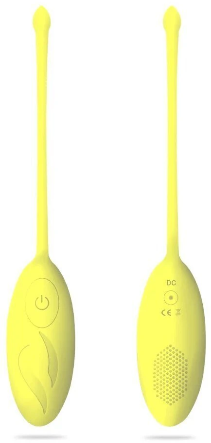 Moteriškas vibratorius - masažuoklis, Jumping Egg, geltonas