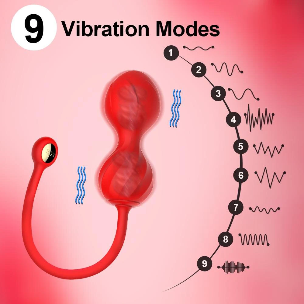 Moteriškas vibratorius su APP Control, raudonas