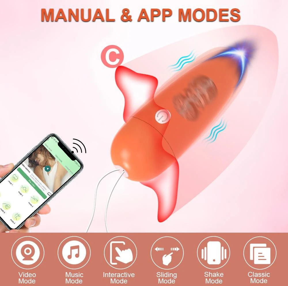 Moteriškas vibratorius su APP Control, violetinė