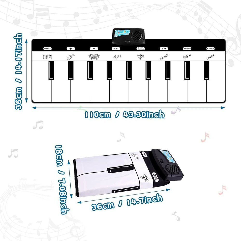 Muzikinis kilimėlis pianinas