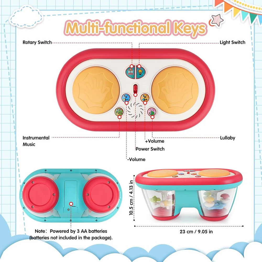 Muzikinis žaislas Baby Clap Drum