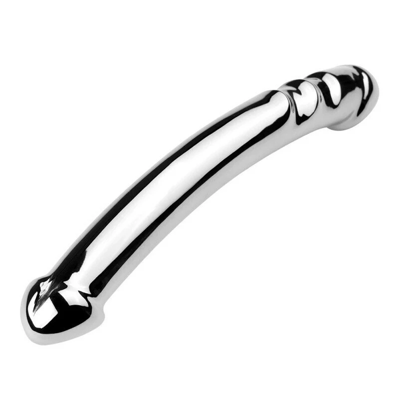 Nerūdijančio plieno dvipusis dildo prostatos masažuoklis, 20 cm