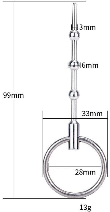 Nerūdijančio plieno šlaplės kamštis 3 mm