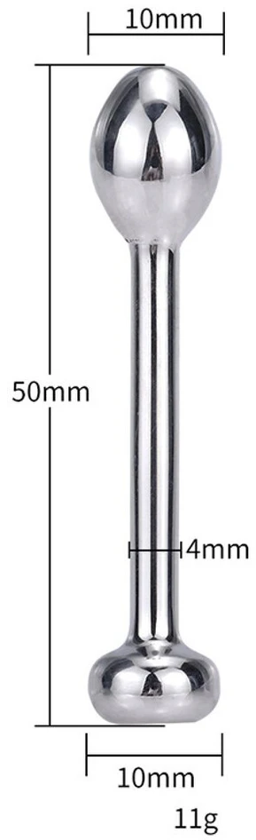 Nerūdijančio plieno šlaplės masturbatorius, 10 mm
