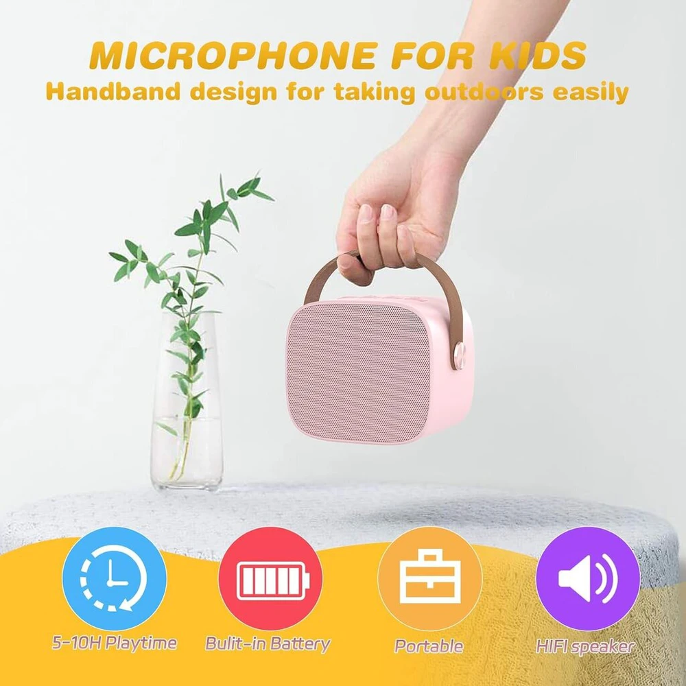 Nešiojamas Bluetooth garsiakalbis su belaidžiu mikrofonu
